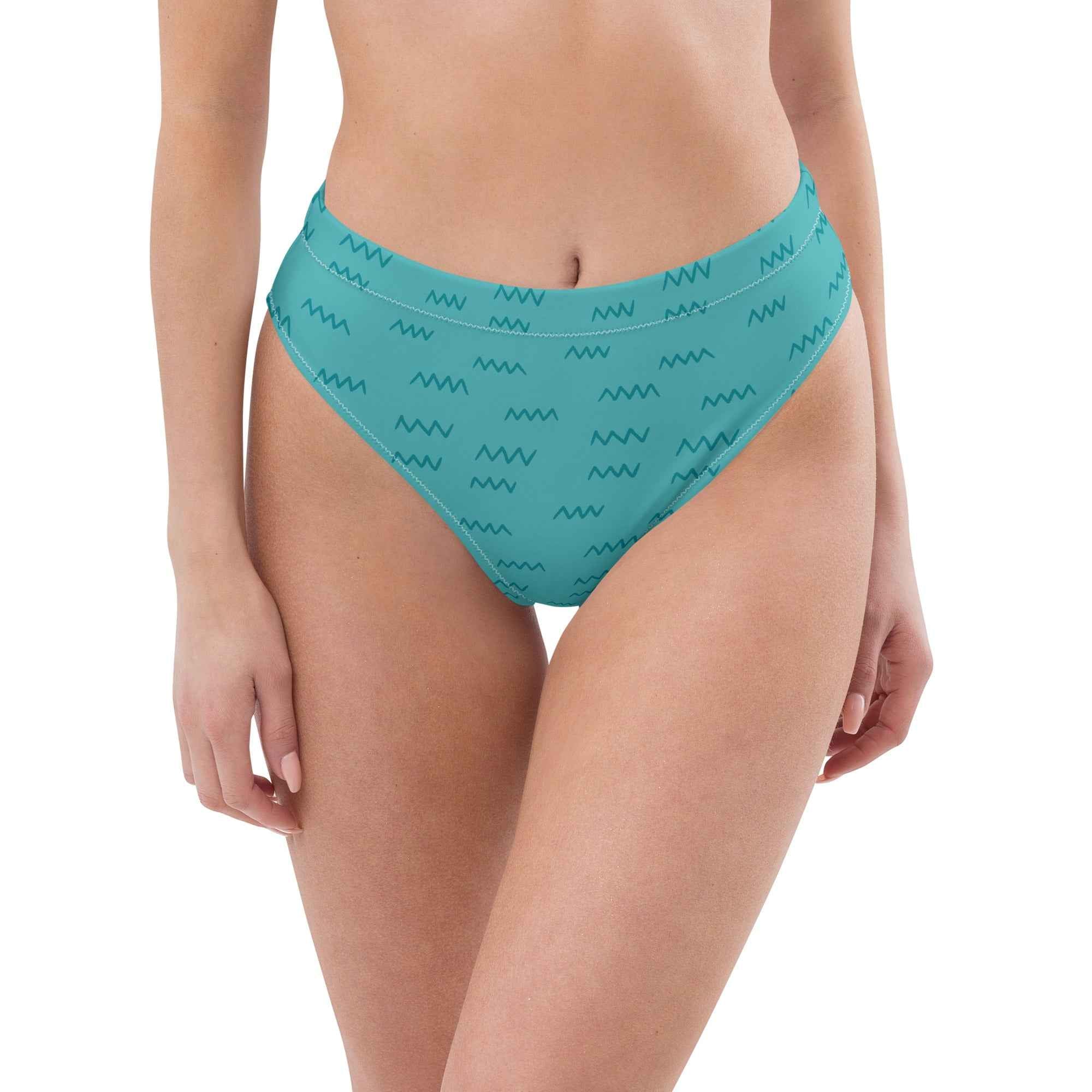 Recycled high-waisted bikini bottom