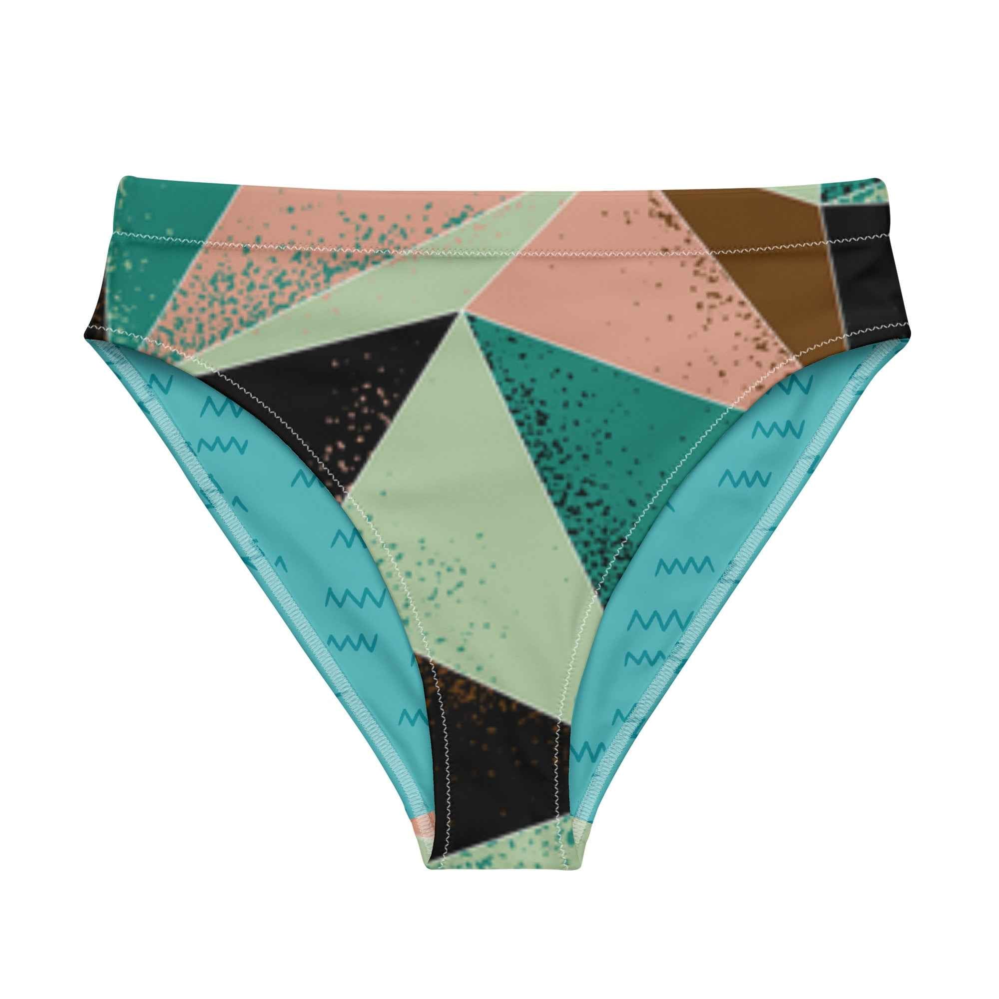 Recycled high-waisted bikini bottom
