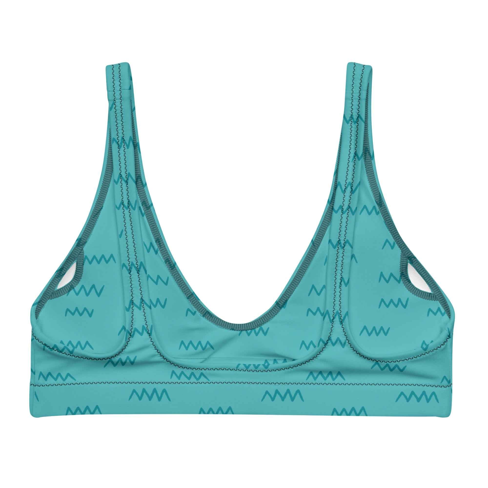 Recycled padded bikini top