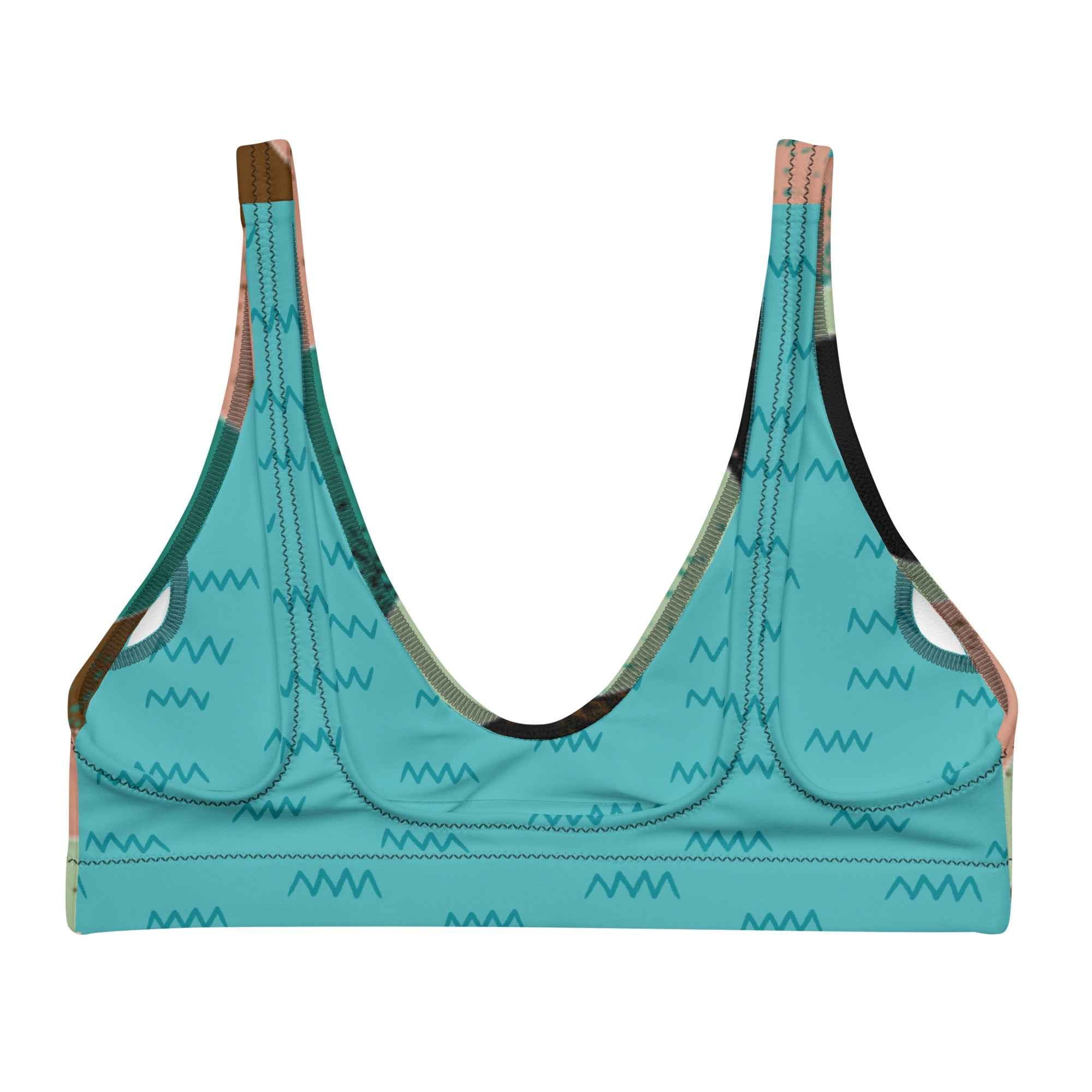Recycled padded bikini top