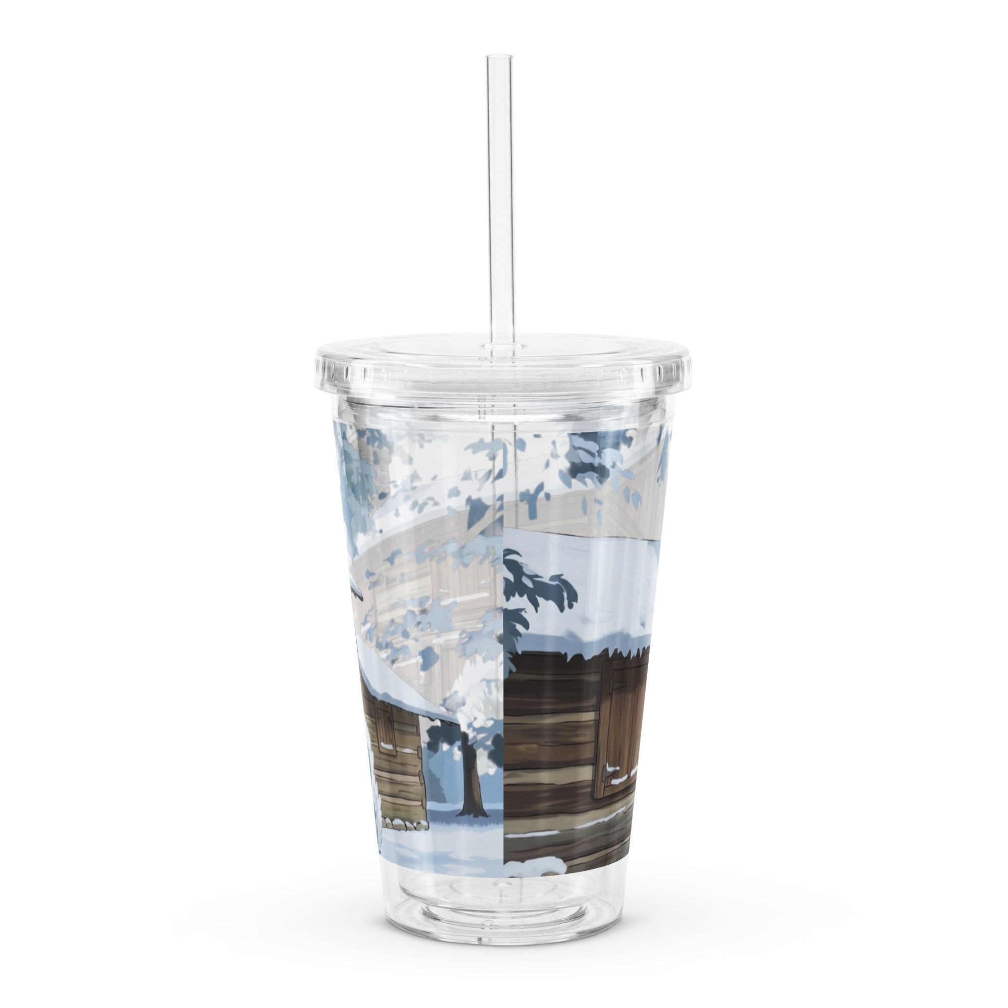 Product mockup cabin-fever-plastic-tumbler