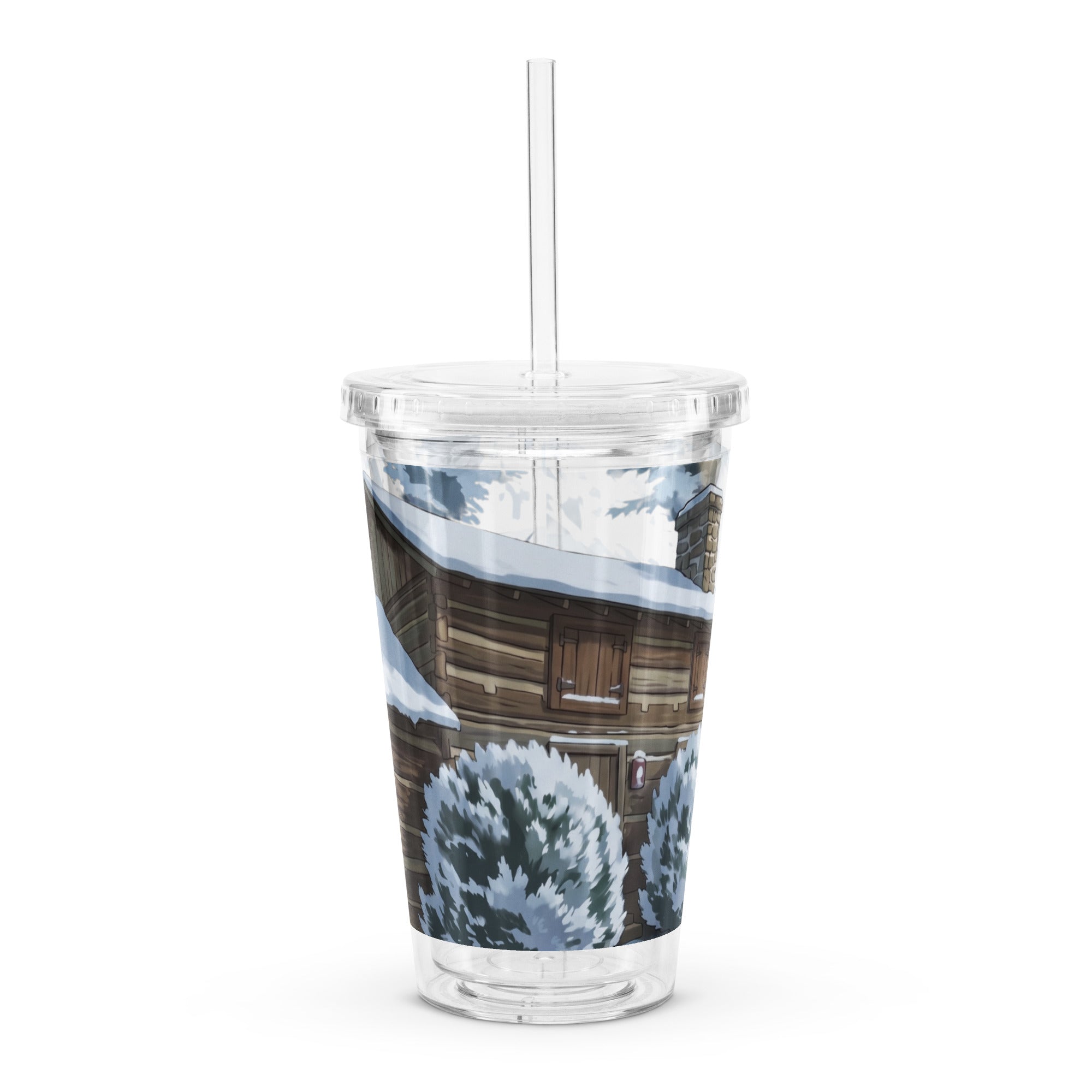 Product mockup cabin-fever-plastic-tumbler