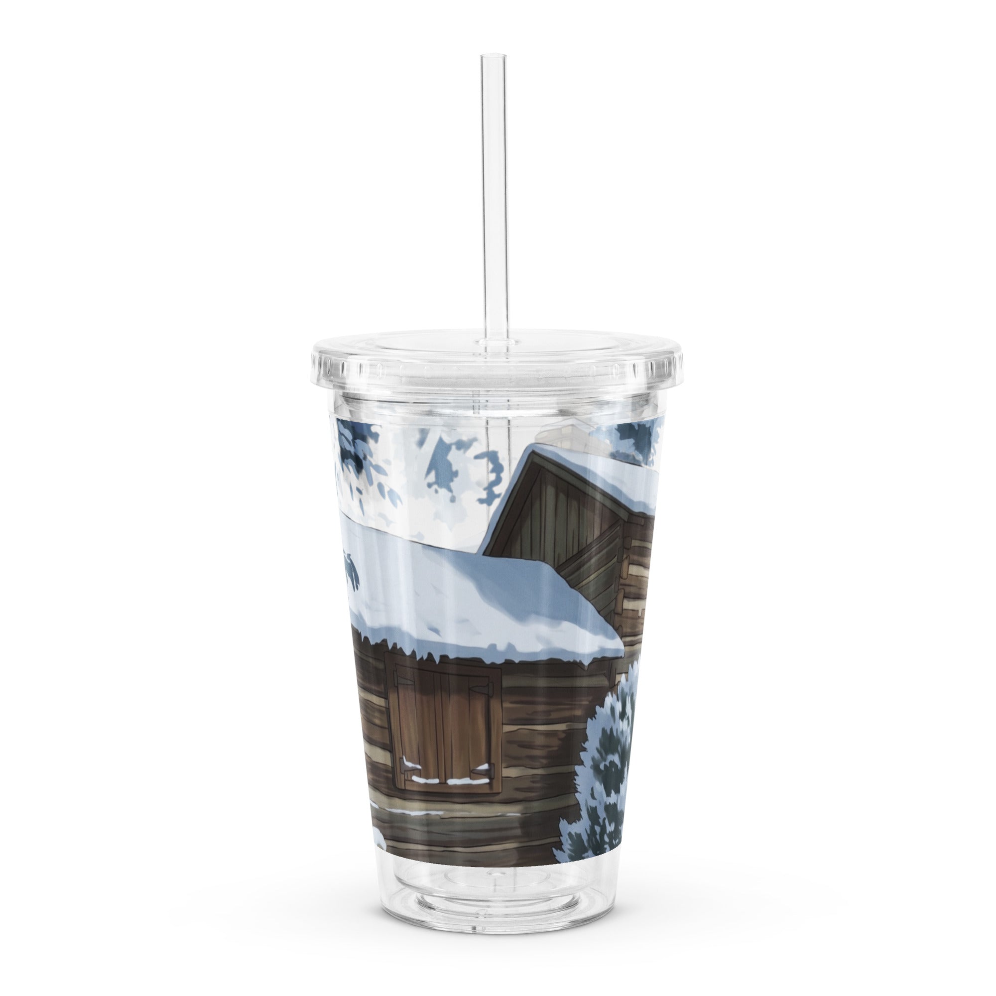 Product mockup cabin-fever-plastic-tumbler