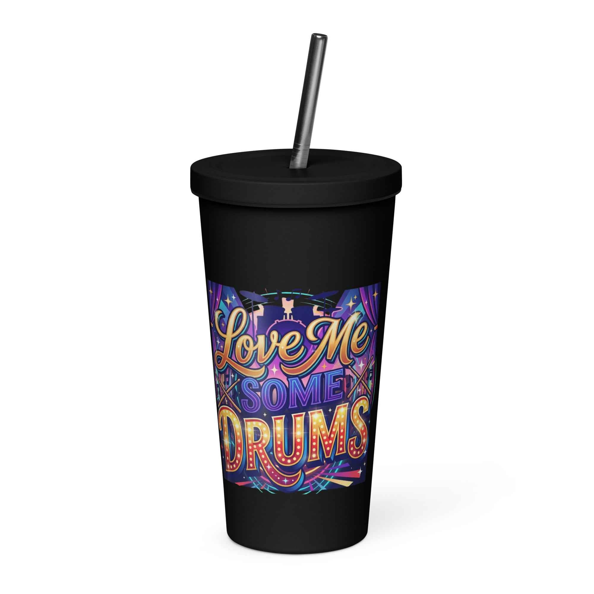 Insulated Tumbler with Straw for Hot and Cold Beverages