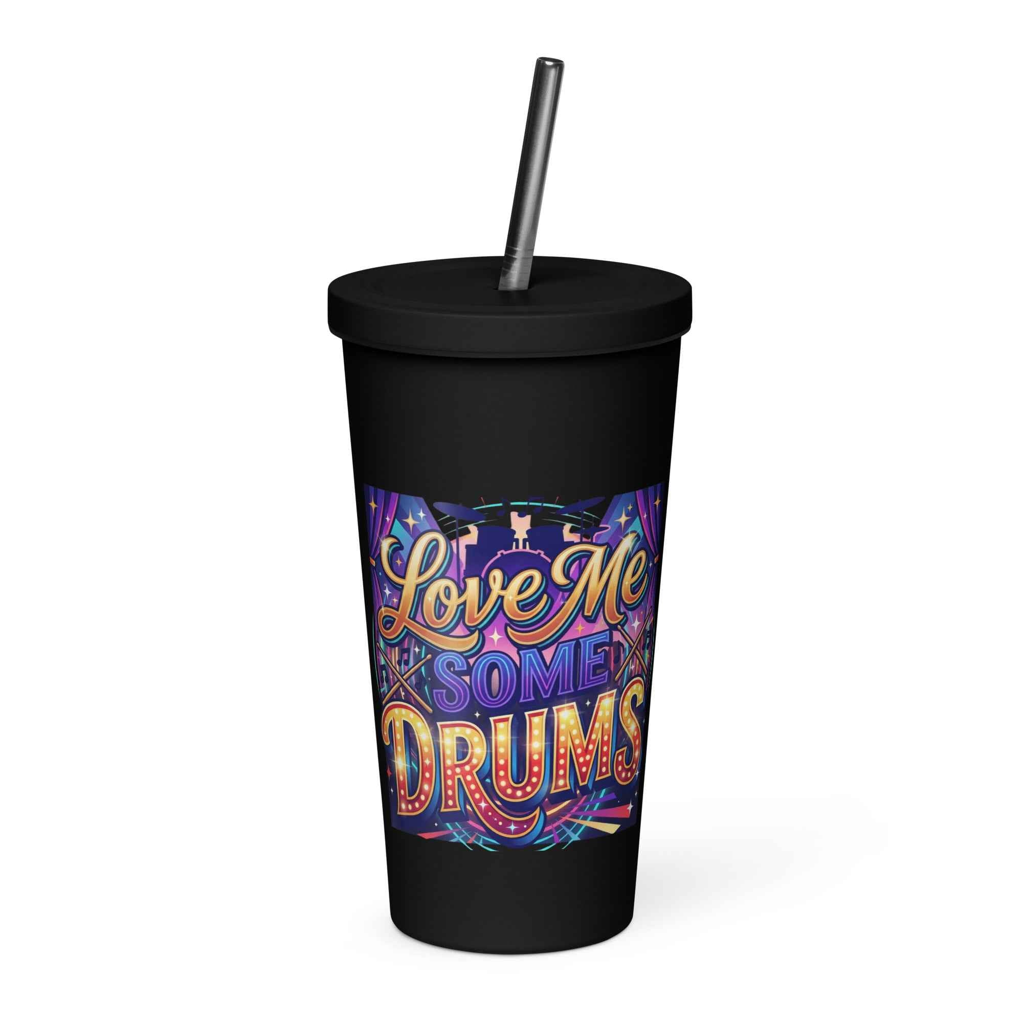 Insulated Tumbler with Straw for Hot and Cold Beverages