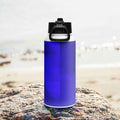 Stainless steel water bottle with a straw lid