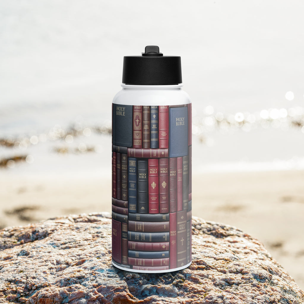 Stainless steel water bottle with a straw lid - MCM Merchandise