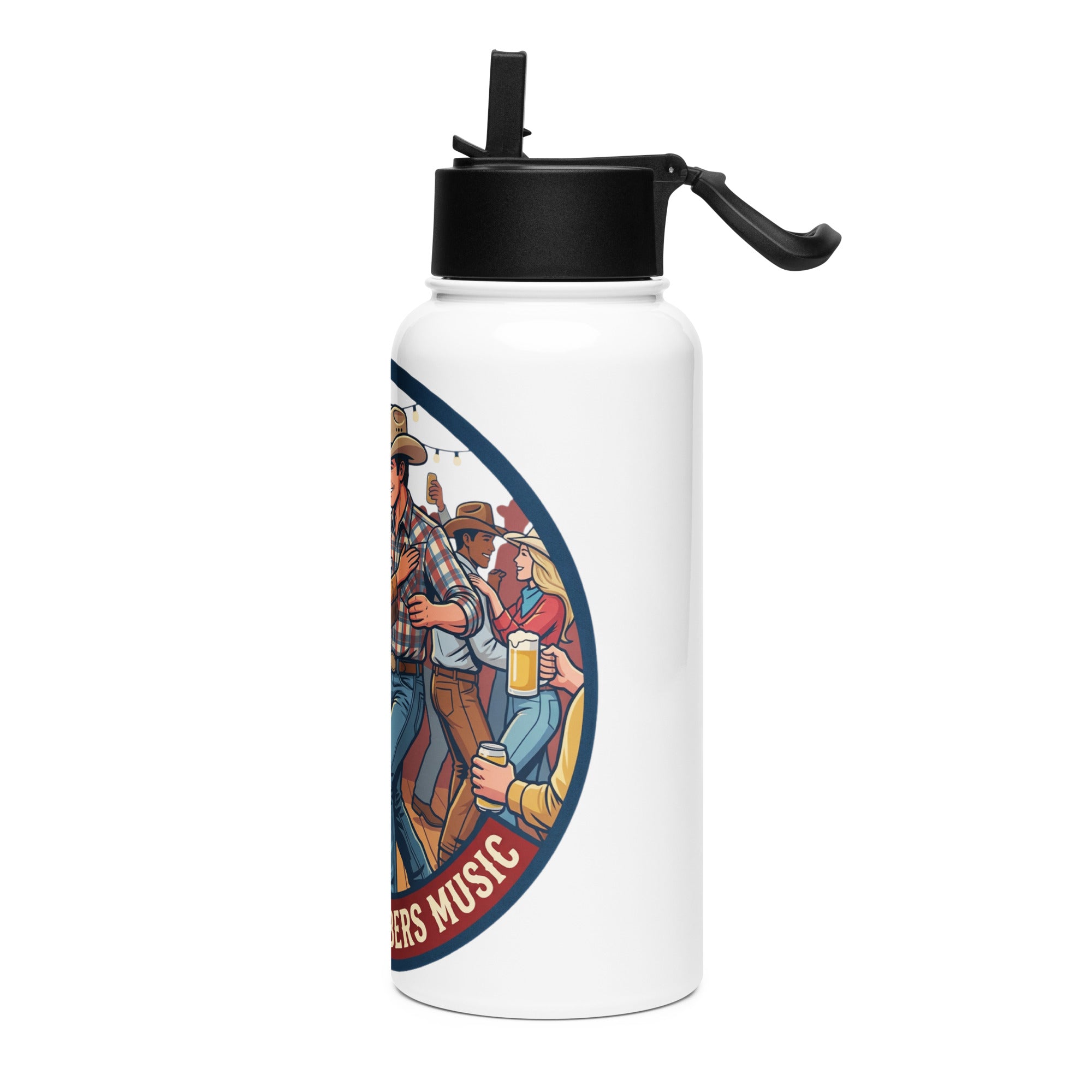 Stainless steel water bottle with a straw lid - MCM Merchandise