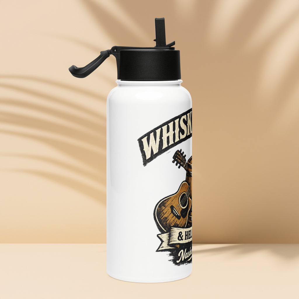 Stainless steel water bottle with a straw lid - MCM Merchandise