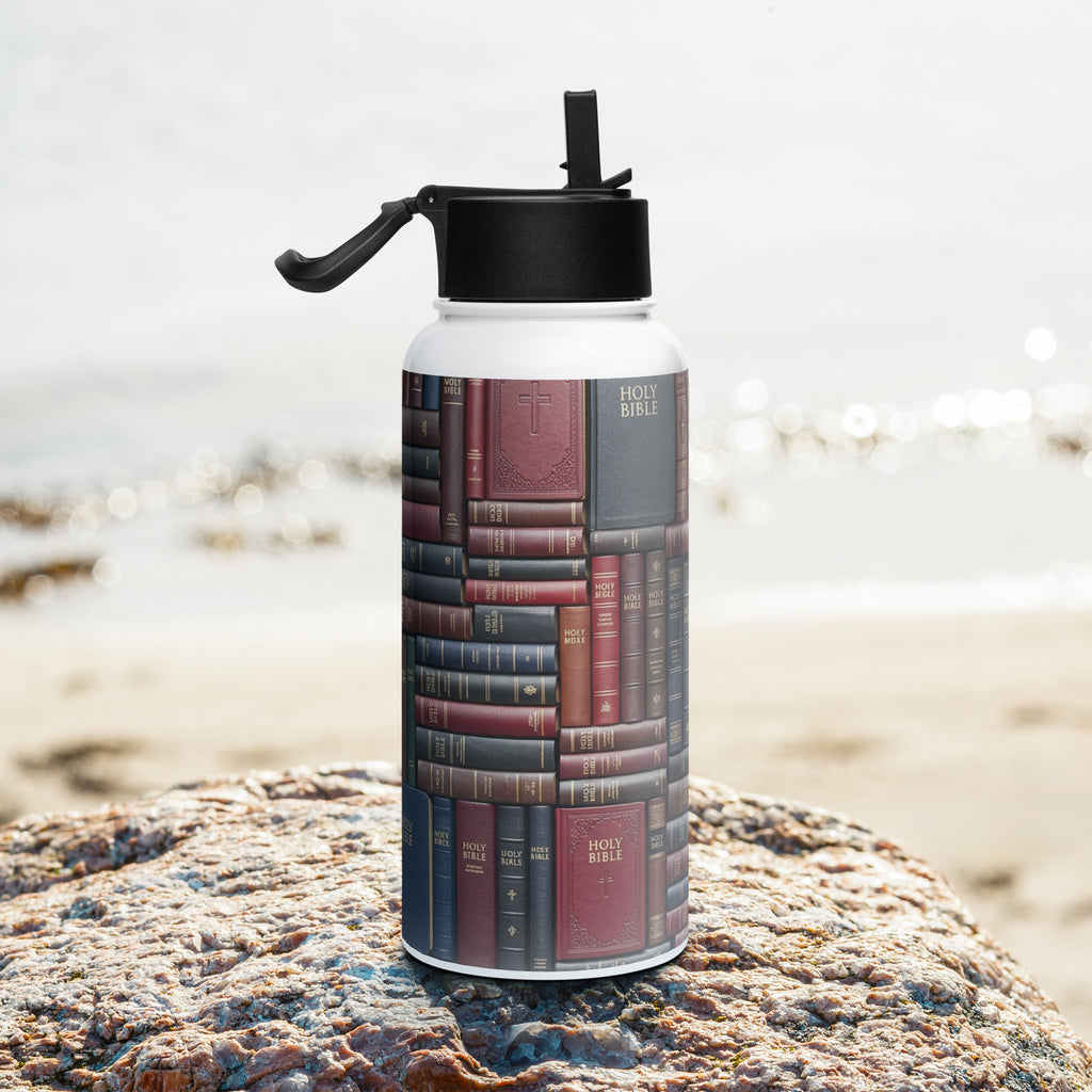 Stainless steel water bottle with a straw lid - MCM Merchandise