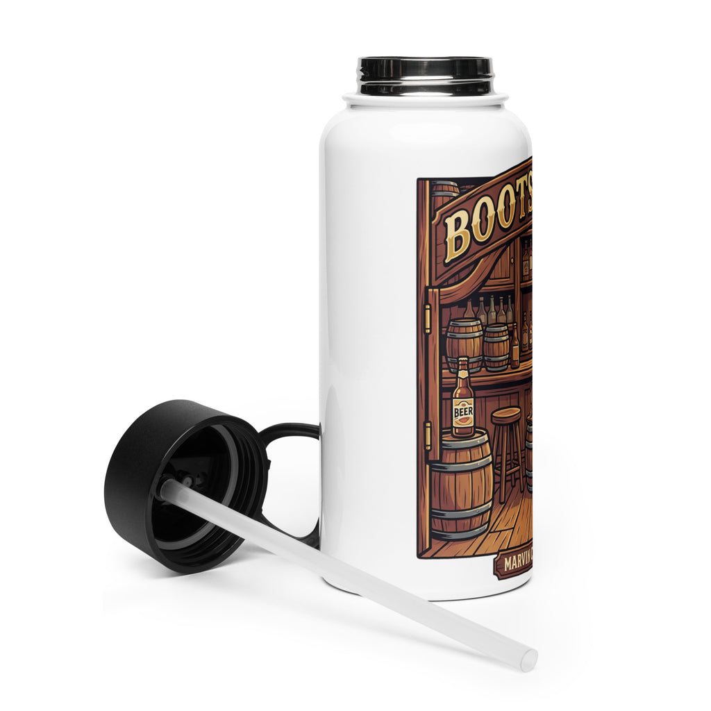 Stainless steel water bottle with a straw lid - MCM Merchandise