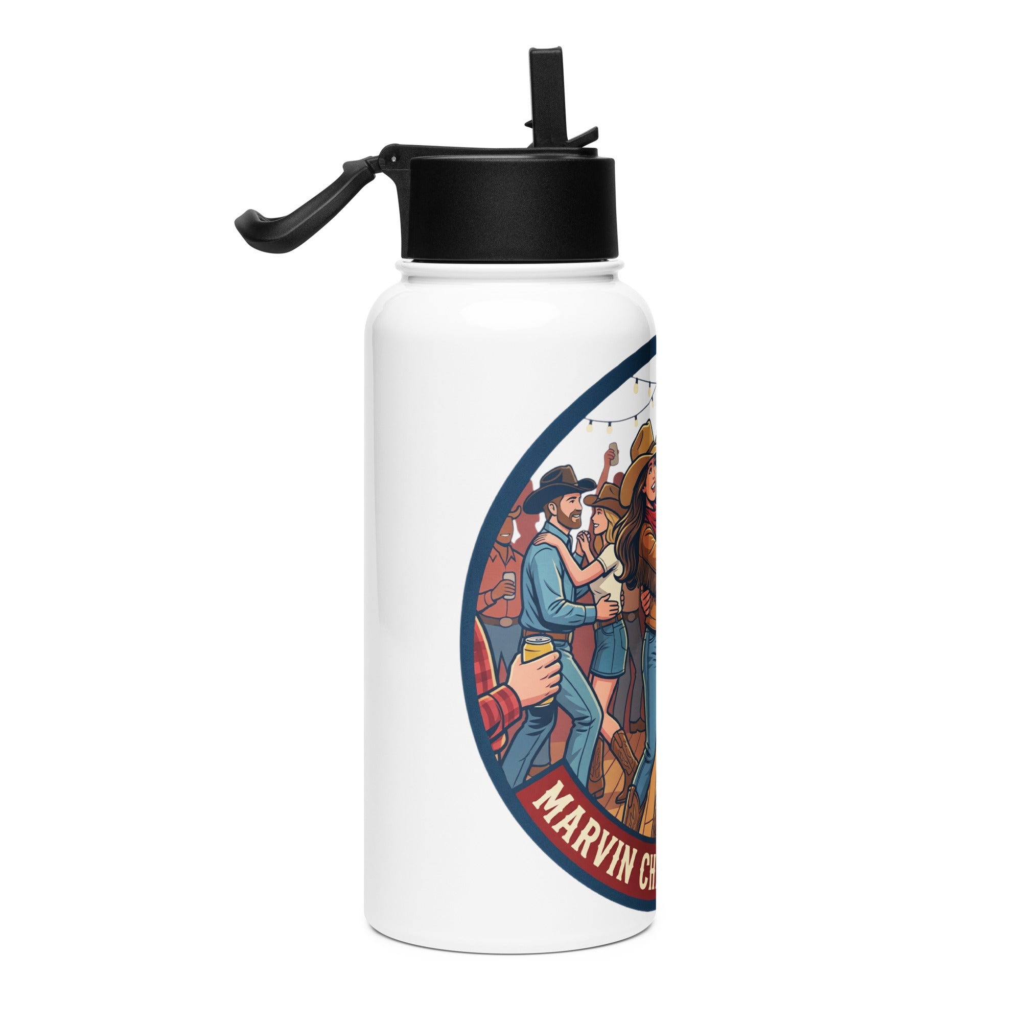 Stainless steel water bottle with a straw lid - MCM Merchandise