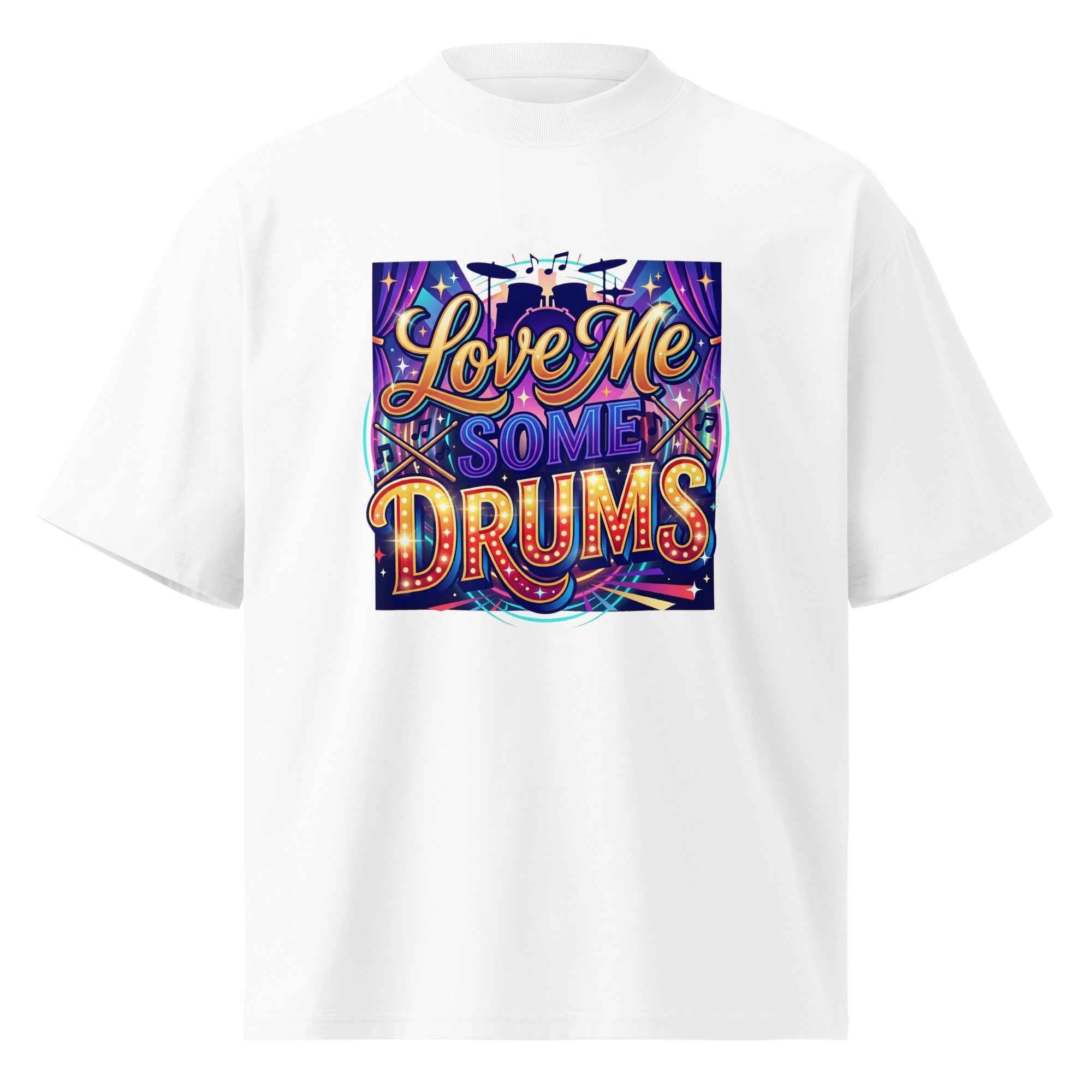 Unisex organic oversized high neck t-shirt